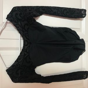 Black Long Sleeve Leotard